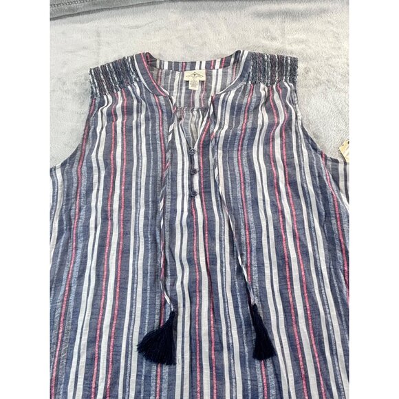St. John's Bay Blouse Women's XL Sleeveless Striped Top NWT - Picture 3 of 10